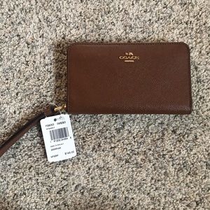 NEW Coach leather wristlet wallet